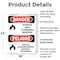 Signmission Storage Area Flammable Material Bilingual Danger Sign, Plastic, 18in W x 24in L, 2PK OS-2PACK-DS-P-1824-VS-1583 - alternate 4